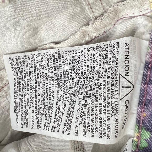 NEW! ZARA Floral High Waisted Denim 70s Shorts Lilac, Size US 2 (EU 34) - Picture 13 of 16